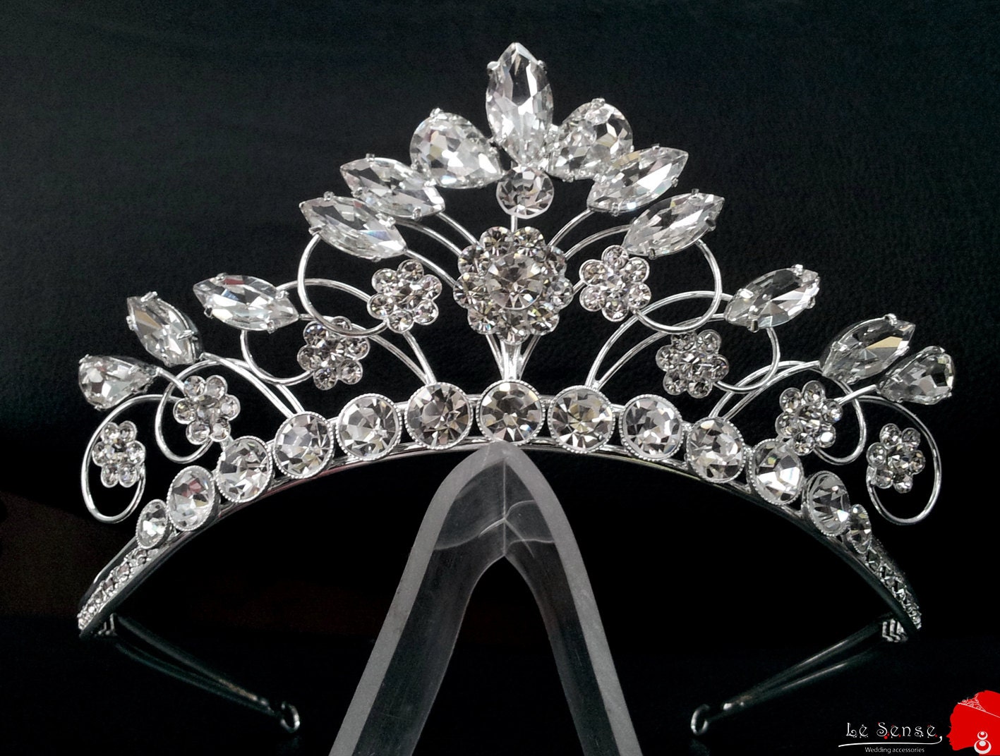 Unique handmade tiara crown with wire princess tiaras for