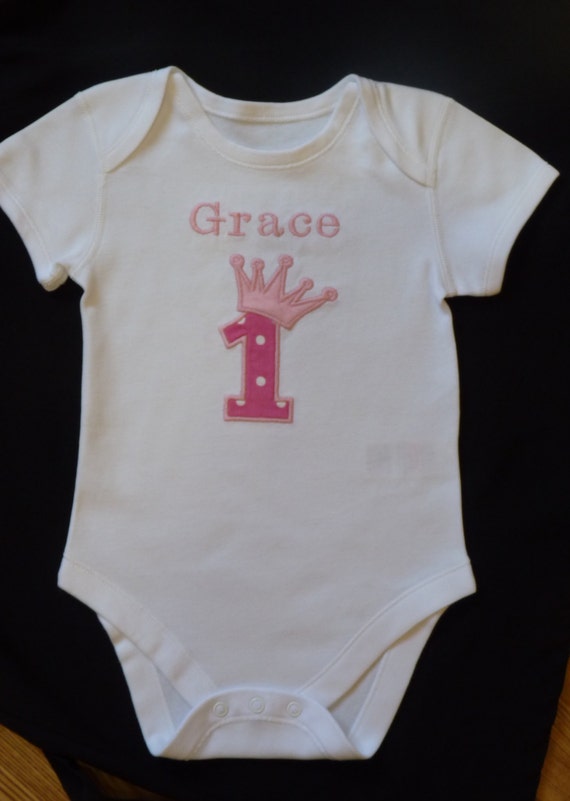 1st First Birthday girl onesie / vest / bodysuit