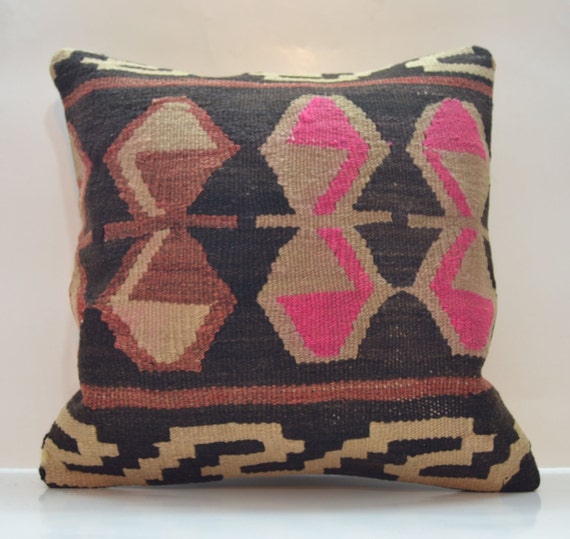 Turkish Sham Ethnic Kilim Pillow case Chevron by PillowsHistoric