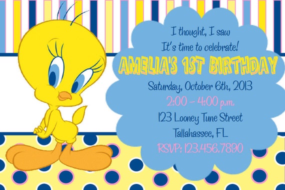 Tweety Bird Invitations 5