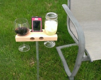 Wine Glass Holder, Smartphone Dock/Speaker. Works w/ most smartphones including iPhone 6s 6s+, galaxy s7. The Wine Dock - Gift!