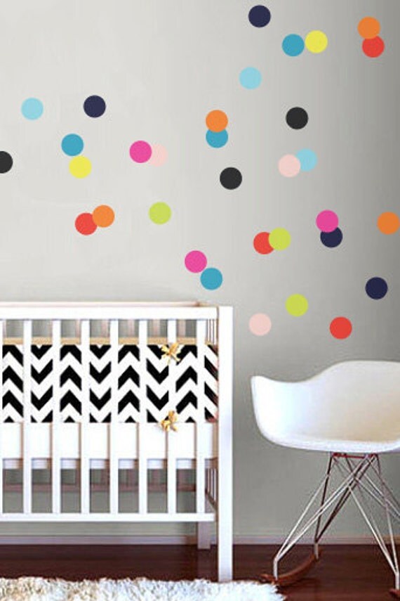 Bright BRIGHT Confetti Dots Wall Decal