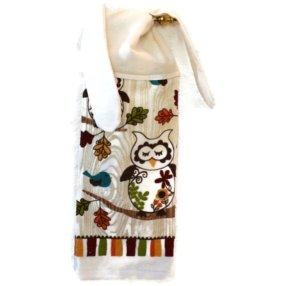 Owl Dish Towel Kitchen Hand Towel Owl Decor Towel By Suesakornshop 