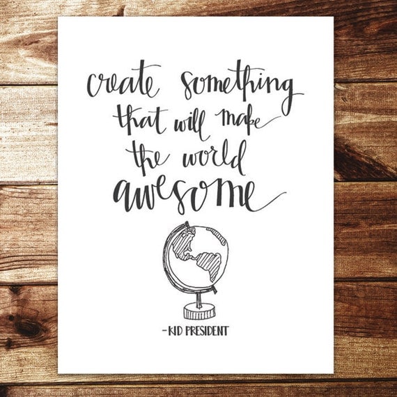 Items similar to Create Something Awesome Print on Etsy