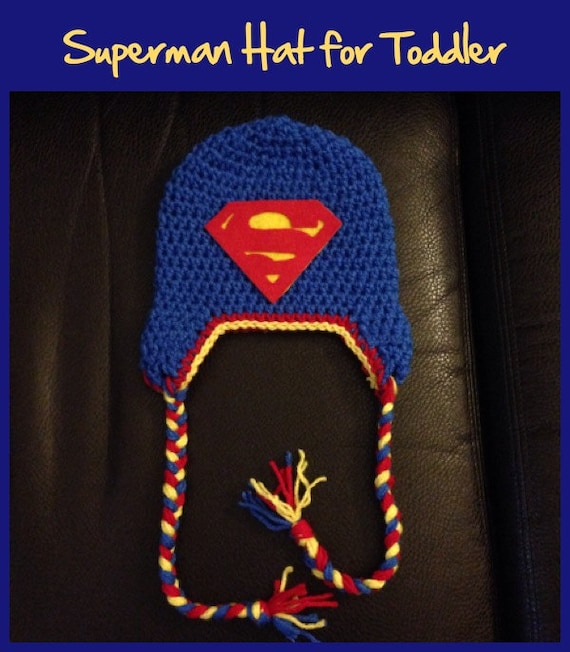 Items similar to Superman Toddler Crochet Hat Pattern on Etsy