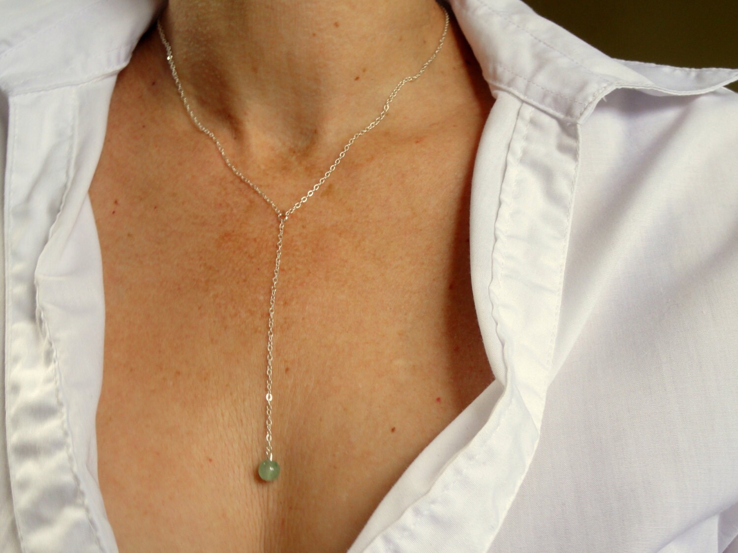 Sterling Silver lariat necklace Sterling Silver lariat