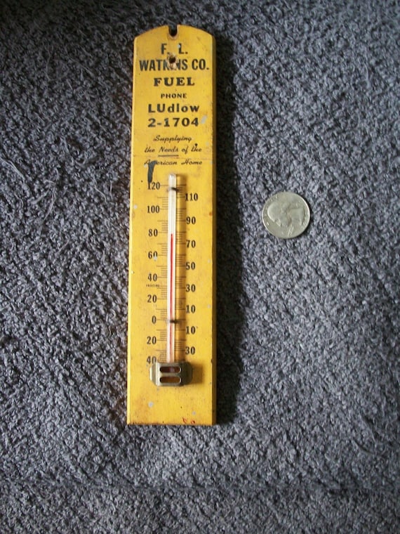 Vintage Thermometer Old Advertising Thermometer by RickyBees