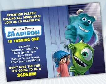 Monster Inc Invitation