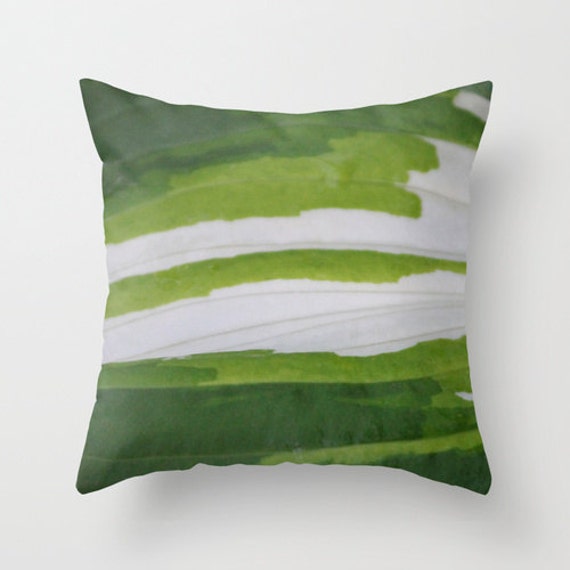 Shades of Green and White Pillow Cover 6 sizes 4 fabrics