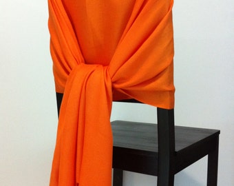 Orange pashmina , pashmina scarf, pashmina shawls, wedding shawls, pashmina wrap, bridesmaid shawls, wedding favors, chair covers