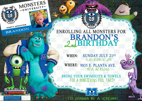 Monsters Inc Birthday Invitations Template 10