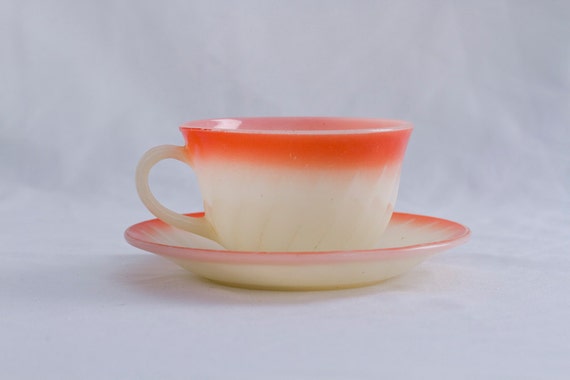 cup Saucer King king Cup and Tea fire  vintage Fire Vintage
