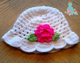 Popular items for crochet flower hat on Etsy