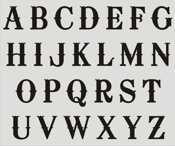 Items similar to Alphabet Stencil 024 A-Z Letters approx ...