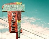 Vintage Neon Retro Cafe Diner Photography Art Print Vintage Neon Retro Cafe Diner Photography Art Print