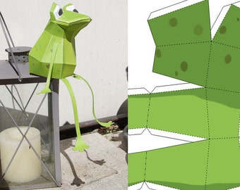 3d pdf £ gbp papercraft 4  frog papercraft frog puzzle 73