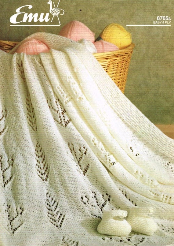 baby christening shawl vintage knitting pattern PDF instant download