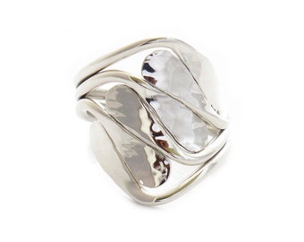 Silver Ring Serenity Stamped ring 925 by Sterlingsilverrings