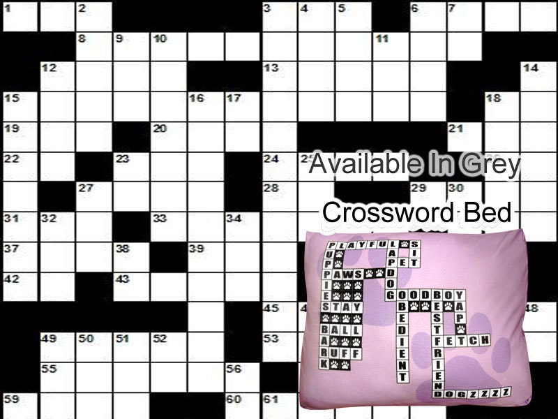 Lavender crossword puzzle rectangle dog bed. Dogzzzz tired of