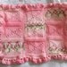 Pretty Baby Stroller blanket or can be used for a wrap for a baby doll or reborn.