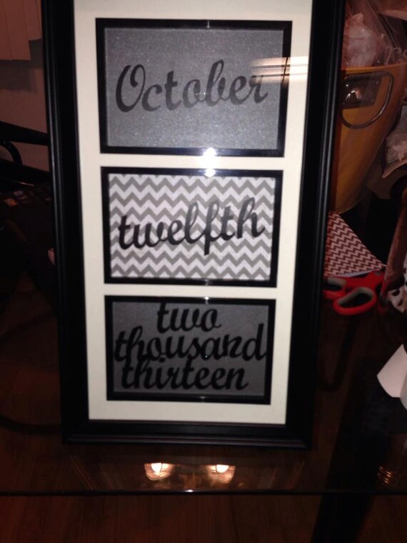Personalized Wedding Date Frame by RoxysShoppe on Etsy