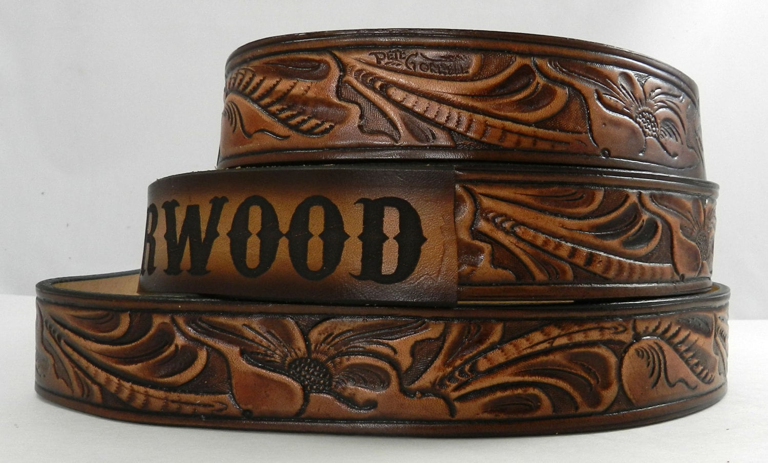 Name Belt. Western carved NBT929 Includes name in center back