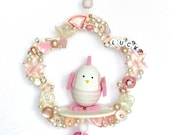 pink white Spring Decor Baby Gift Shabby Chic Decor Baby Shower Nursery Gift Kids Baby Gift Girls Room Decor