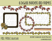 Items similar to Fall Borders and Frames, Autumn Borders and Frames