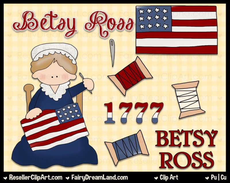 Betsy Ross Digital Clip Art Commercial Use Graphic Image Png