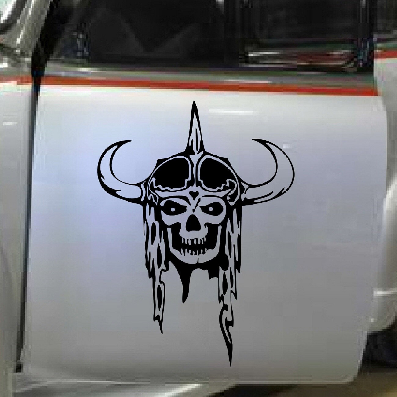 Viking Skull Devil Demon Decal sticker wall art car graphics