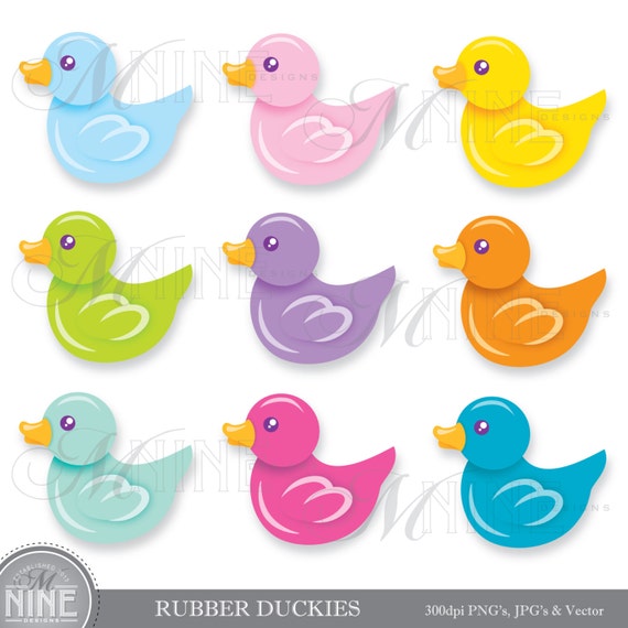 BABY RUBBER DUCKIES Clipart Clip Art Vector Art File Instant