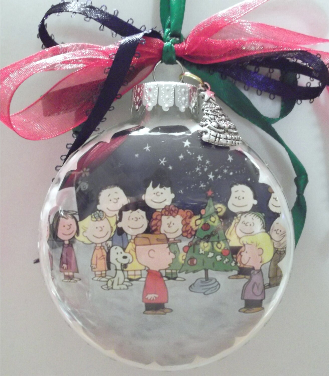 Charlie Brown Cartoon inspired Tribute Christmas Ornament