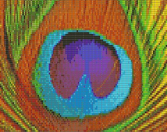 Peacock Feather Loom Bead Pattern