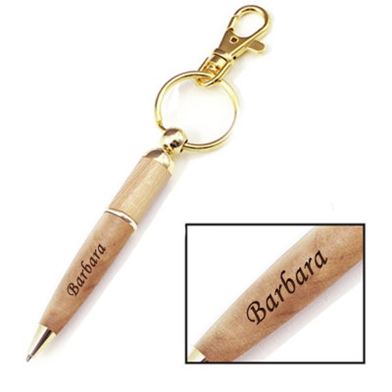 Maple Wooden keychain pen Classic Rollerball Pen Laser