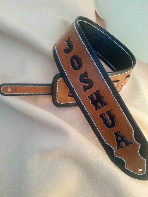 Leather GUITAR STRAP Western StyleHandmade Custom