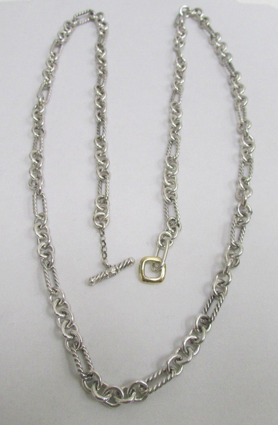 David Yurman Cable Classics Figaro Chain Toggle Necklace
