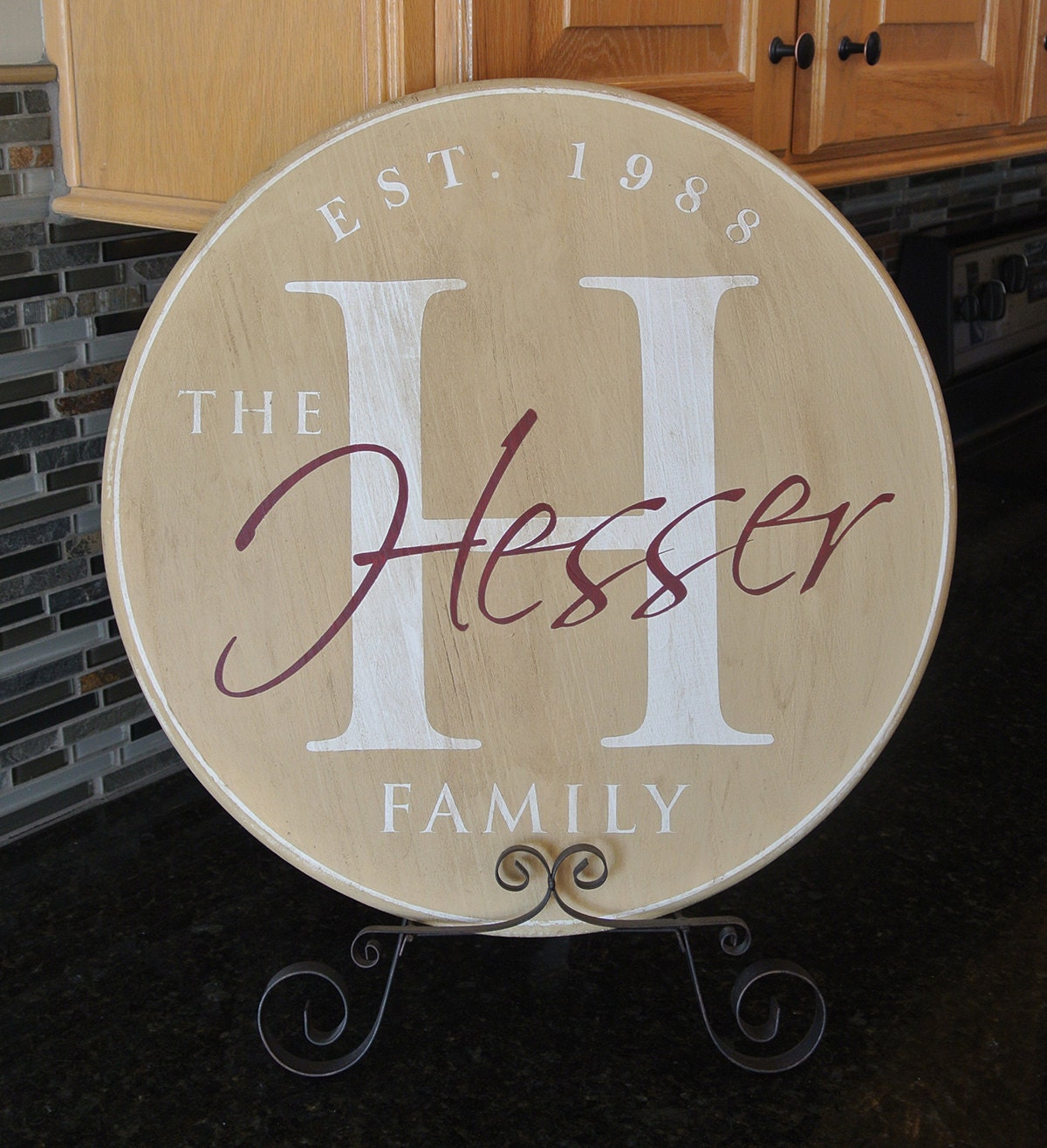 15 Family Established Sign Personalized Name Monogram