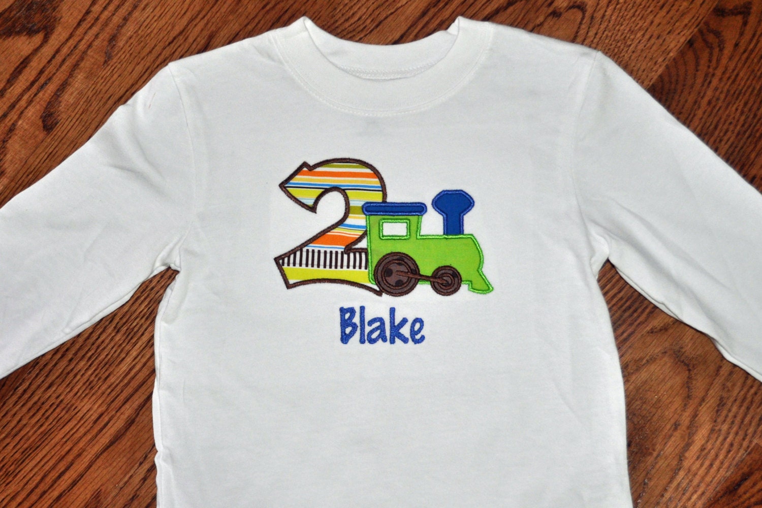 Birthday Train Applique Shirt by on Etsy