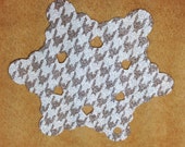 Die Cut Tags -5" Glitter Chocolat Rocky Road Snowflake w/o Hole in Center Il_170x135