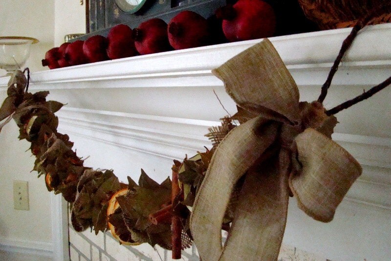 Holiday Garland Dried Fruit and Spice Garland Apple and