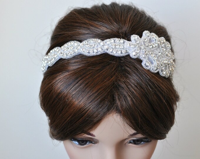 Wedding headpiece, headband, CHLOE, Rhinestone Headband, Wedding Headband, Bridal Headband, Bridal Headpiece, Rhinestone