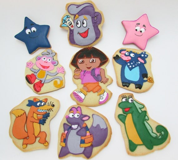 Dora Cookies by ComfySweets on Etsy