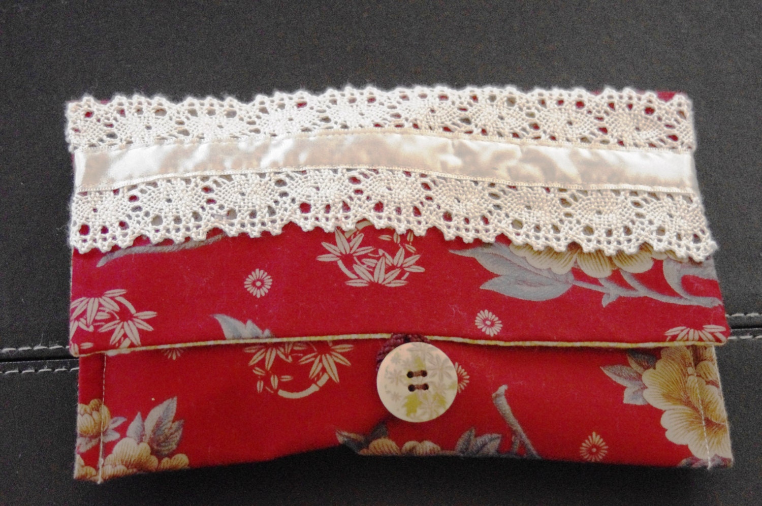 Handmade Sewing Kit. Kit includes Bag Needle Holder & Pin