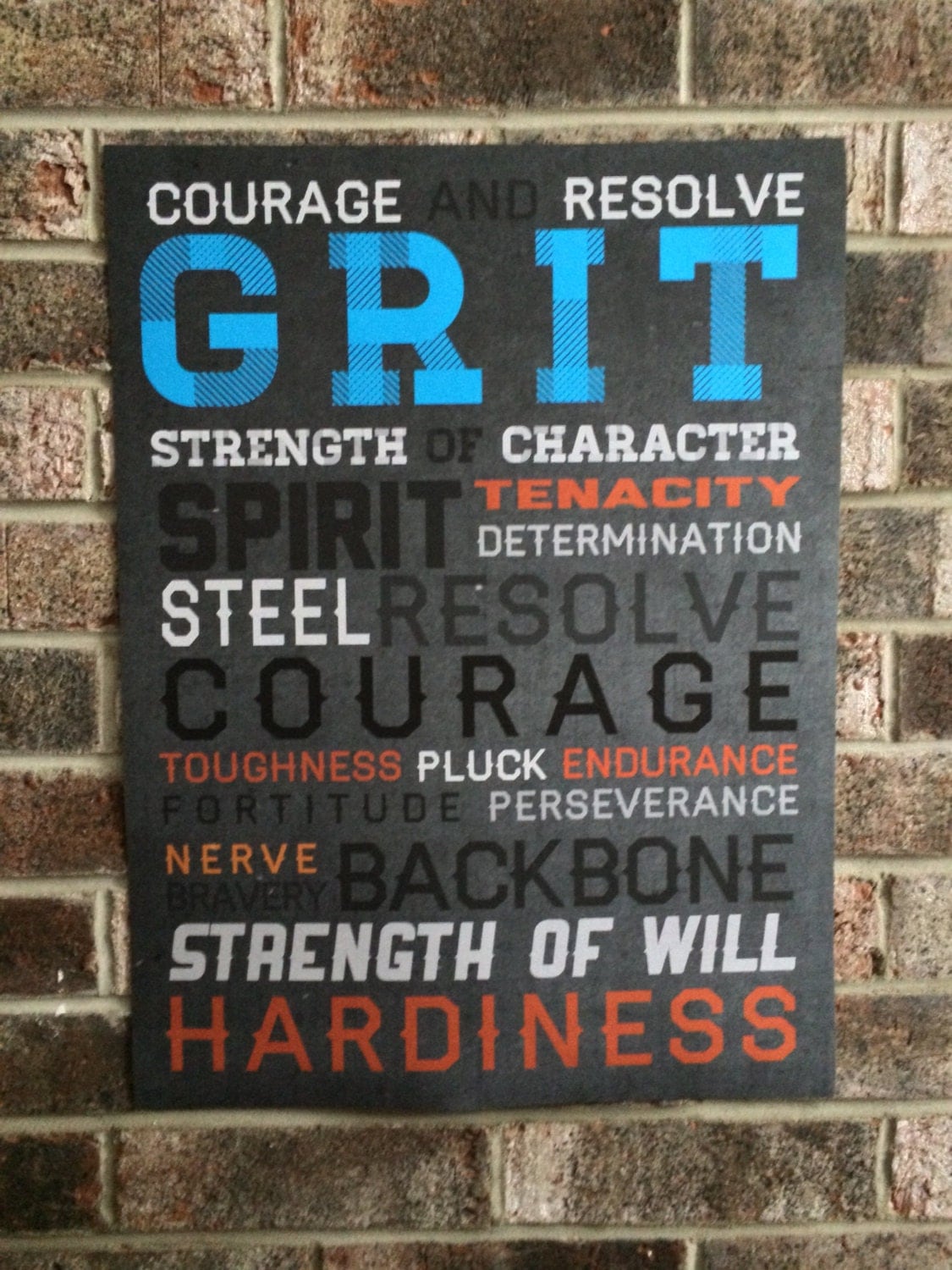 18 x 24 Grit Motivational Poster