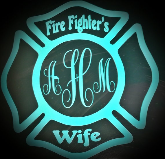 Download Monogrammed Fire Fighters Wife Maltese Cross by DeSignsBySashy