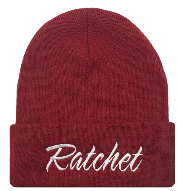 #Ratchet beanie  Ratchet Hip Cap hat  Skull Cuffed Hat ratchet Hop Neon Beanie Embroidery