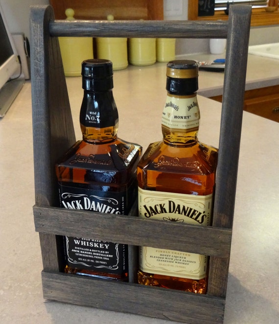 Twin Whisky Bottle Holder Jack or Jim Regular or Honey