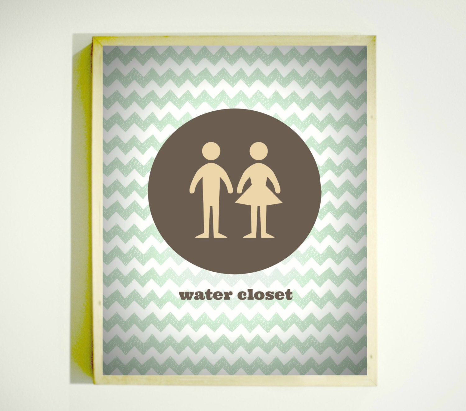 WATER CLOSET SIGN / Downloadable Image / Bathroom Art