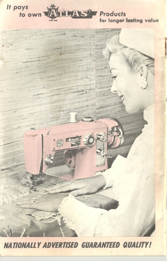 Pink Atlas Selectomatic Sewing Machine Instruction by TheHomeGnome