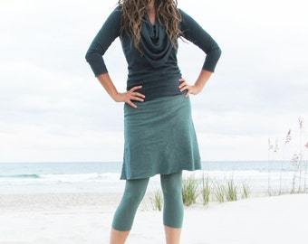 skirted cropped leggings